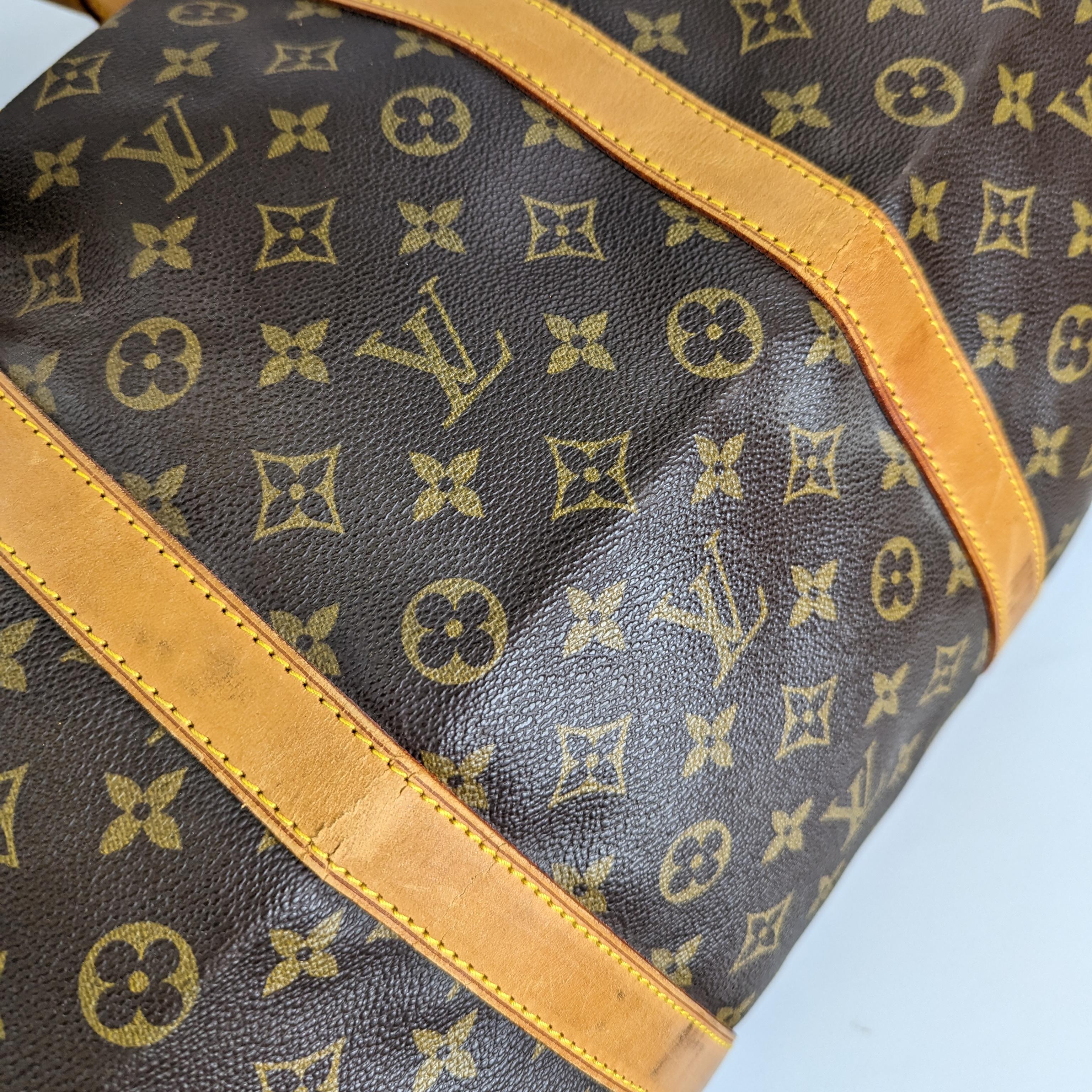 Louis Vuitton Keepall 50 leather  bag For Sale 11