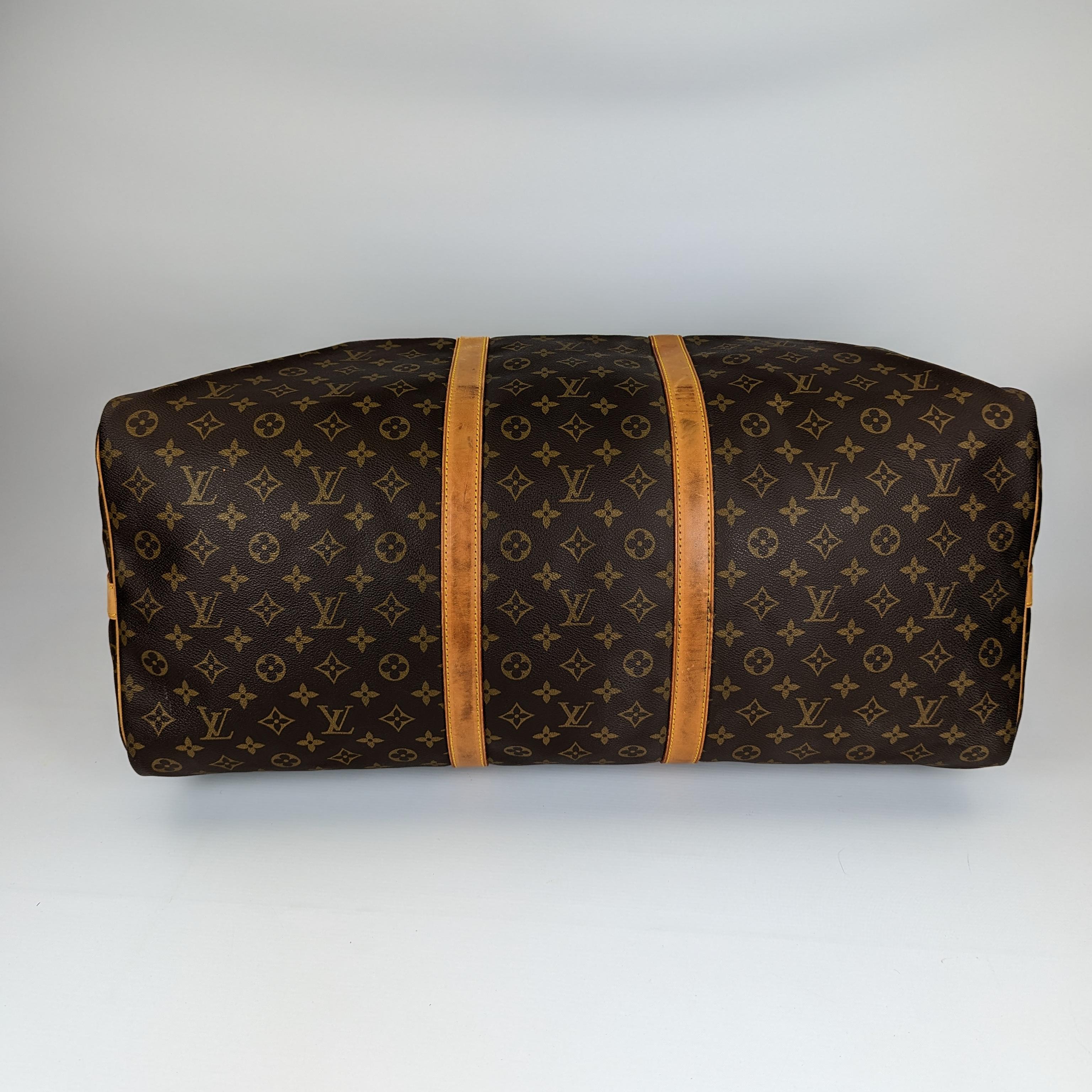 Louis Vuitton Keepall 50 leather  bag For Sale 12
