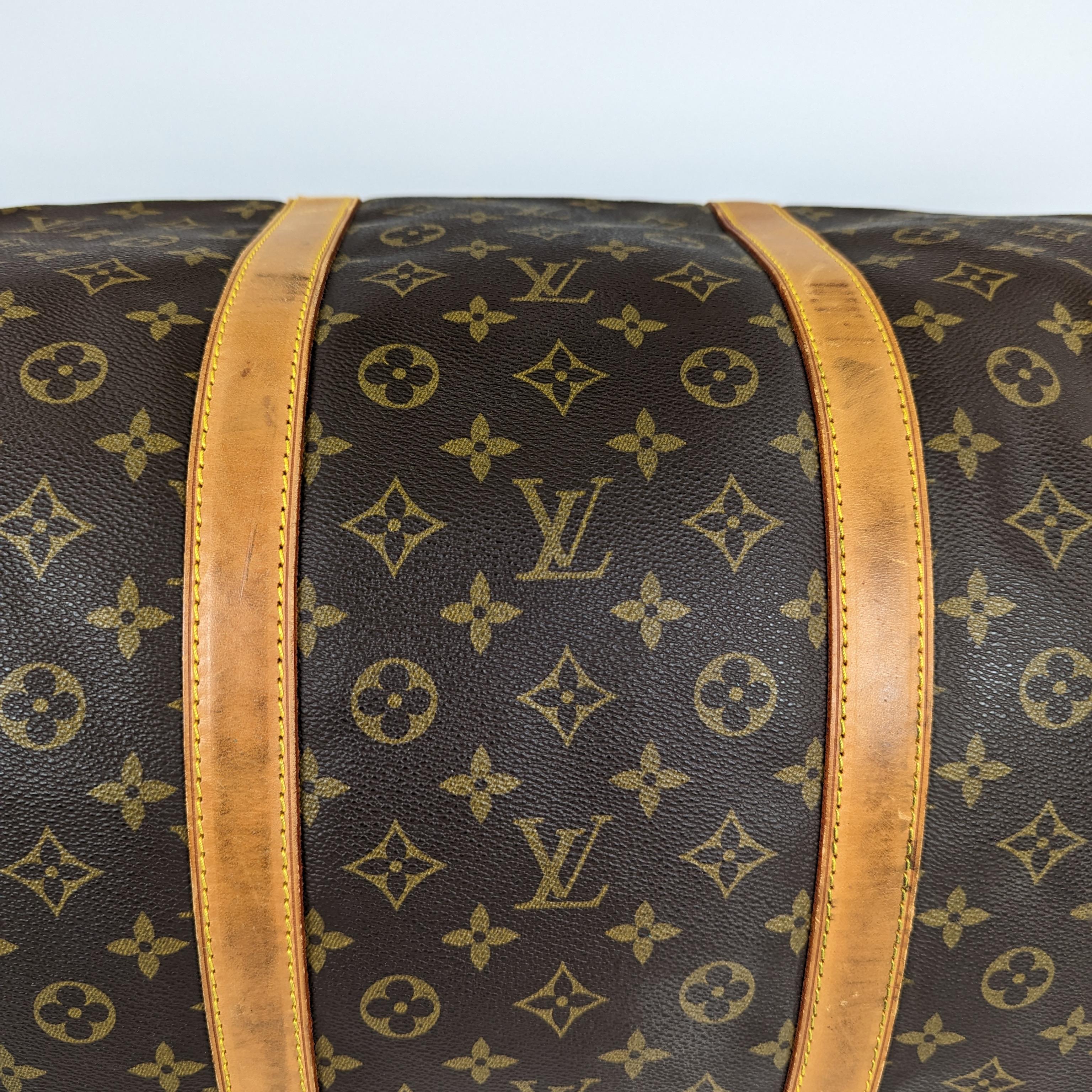 Louis Vuitton Keepall 50 leather  bag For Sale 13