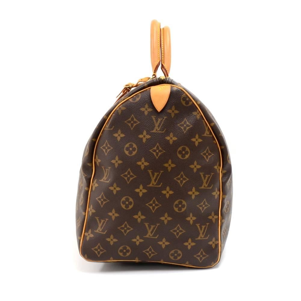 Black Louis Vuitton Keepall 50 Monogram Canvas Duffle Travel Bag 