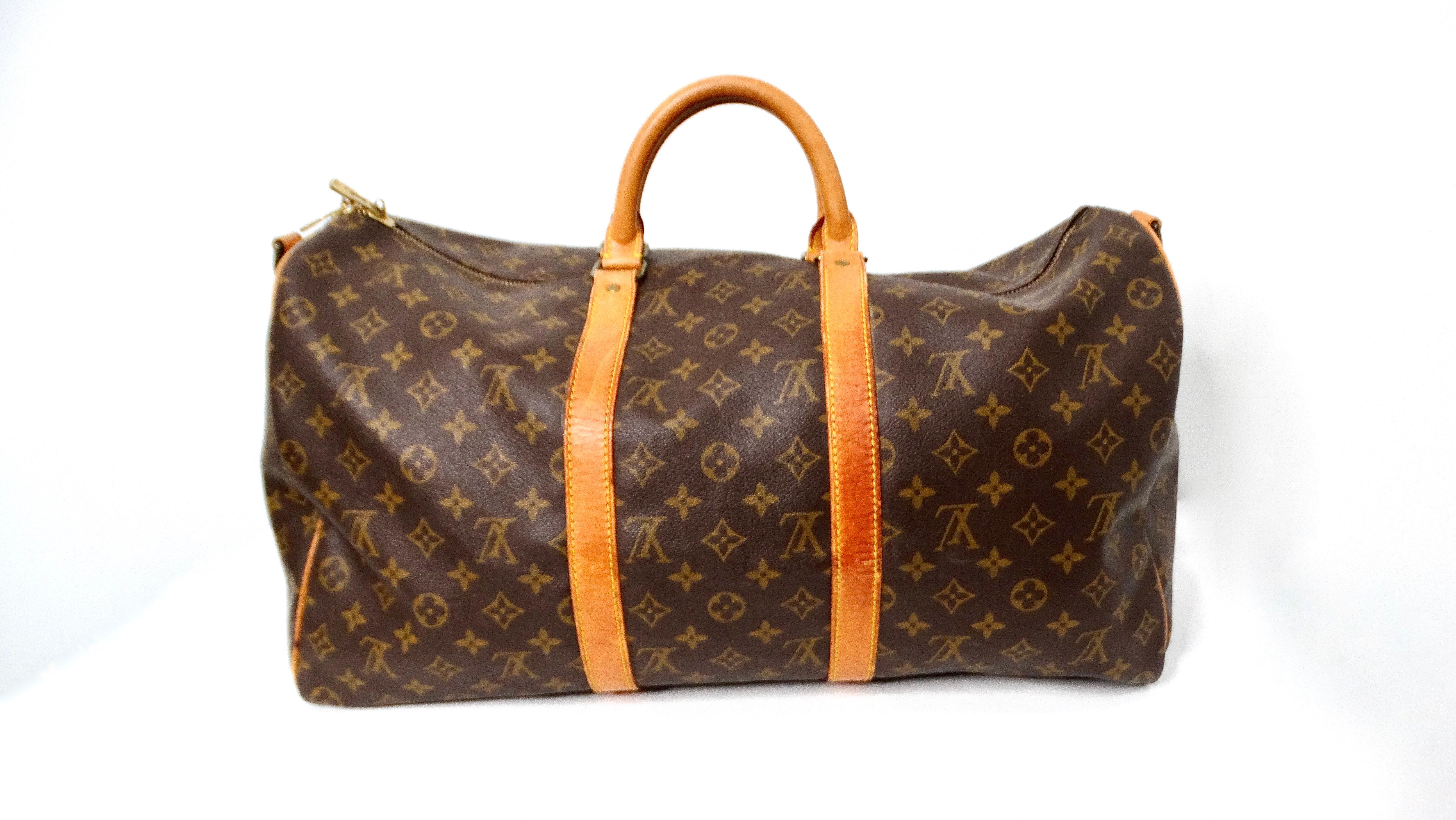 Louis Vuitton Keepall 50 Monogram Coated Canvas Duffel Bag en venta 5
