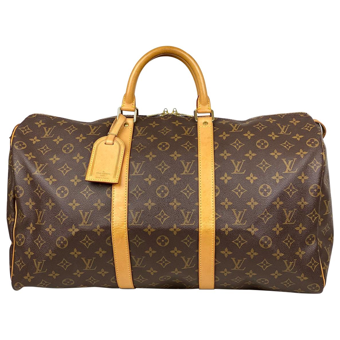 Louis Vuitton Keepall 50 Monogram Weekend Bag For Sale