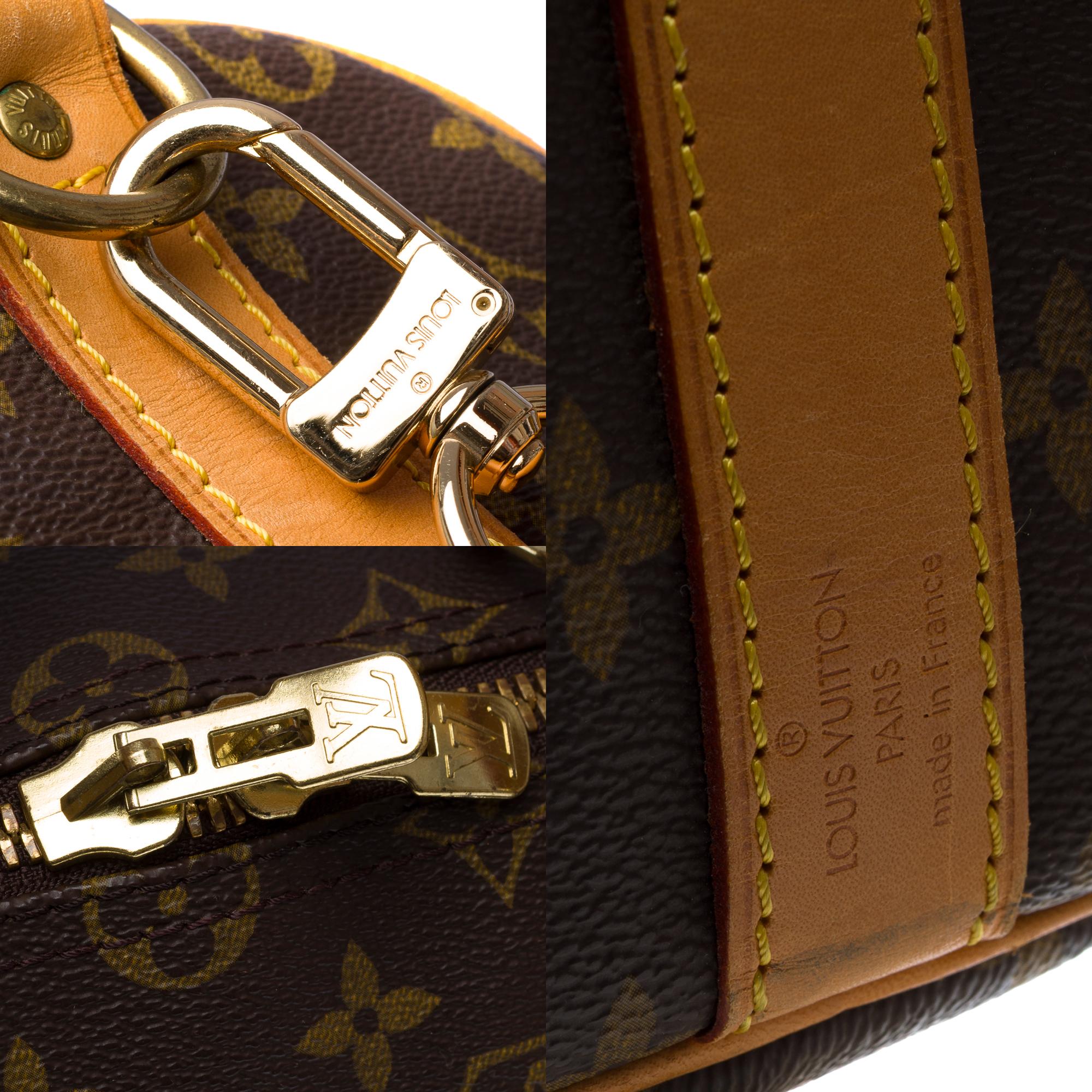 Louis Vuitton keepall 50 Travel bag in brown canvas and natural leather, GHW For Sale 1