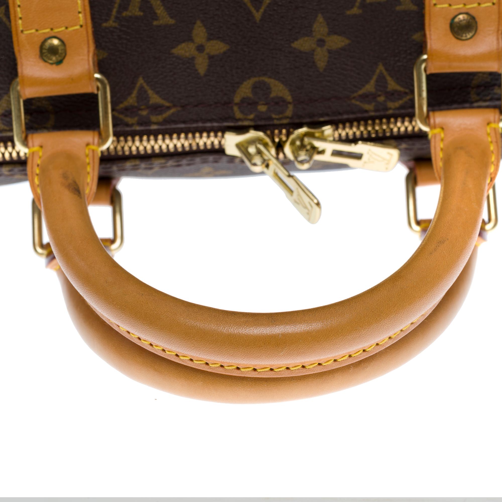 Louis Vuitton keepall 50 Travel bag in brown canvas and natural leather, GHW For Sale 4