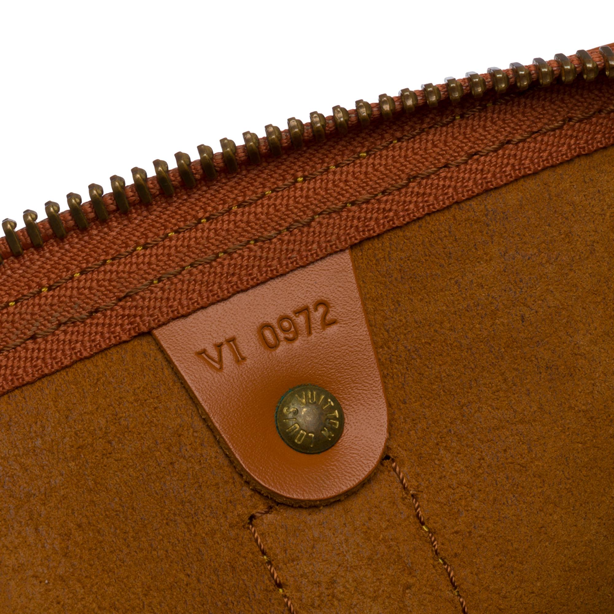 Louis Vuitton Keepall 50 Travel bag in Cognac épi leather In Good Condition In Paris, IDF