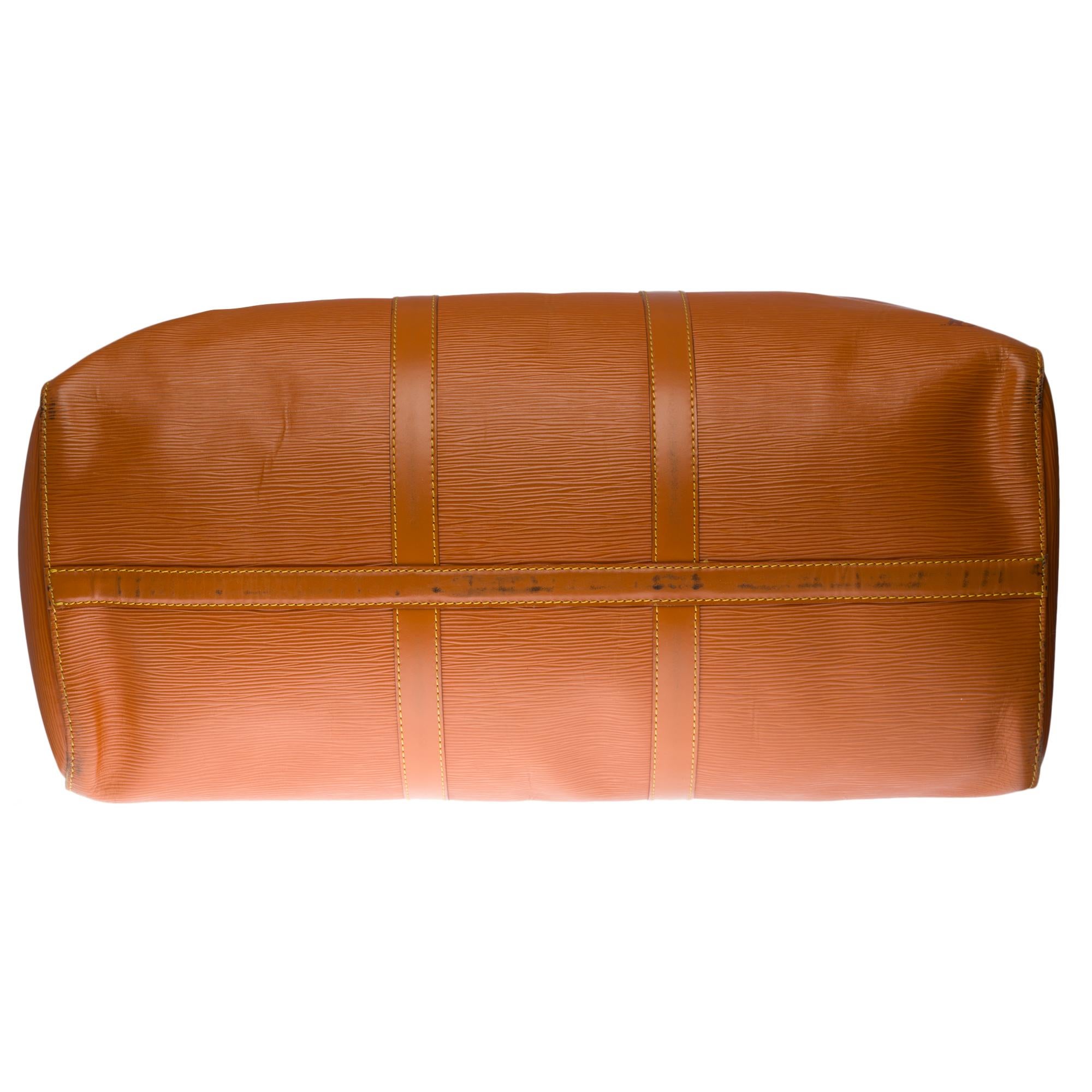 Louis Vuitton Keepall 50 Travel bag in Cognac épi leather 1