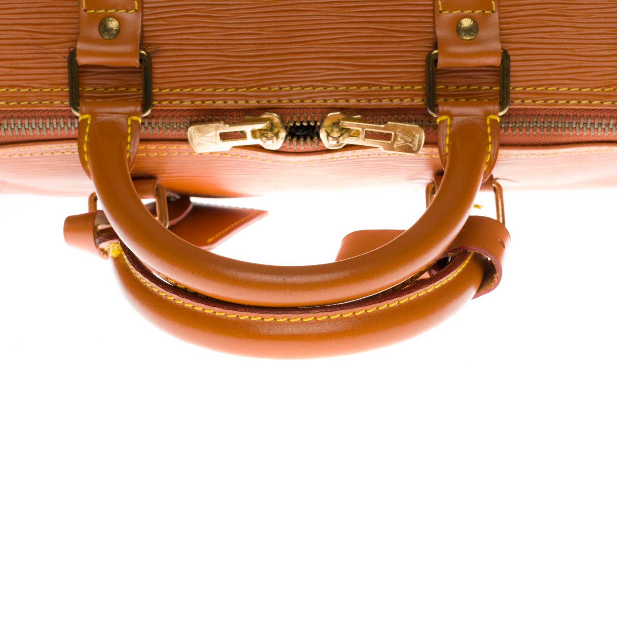 Louis Vuitton Keepall 50 Travel bag in Cognac épi leather 1