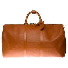 Louis Vuitton Keepall 50 Travel bag in Cognac épi leather