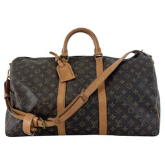 Louis Vuitton Keepall 50 Travel Bag Monogram Canvas Brown 1988
