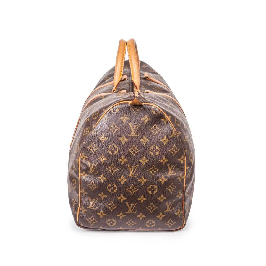  Louis Vuitton Keepall 50 Vintage Bag in Brown Monogram Canvas In Good Condition In Paris, FR