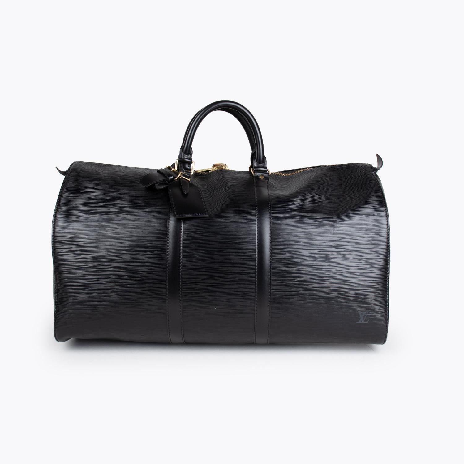 Black Louis Vuitton Keepall 50 Weekend Bag For Sale