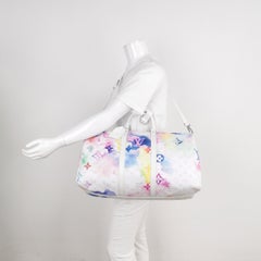 Louis Vuitton Keepall 50 White Watercolor Travel Bag