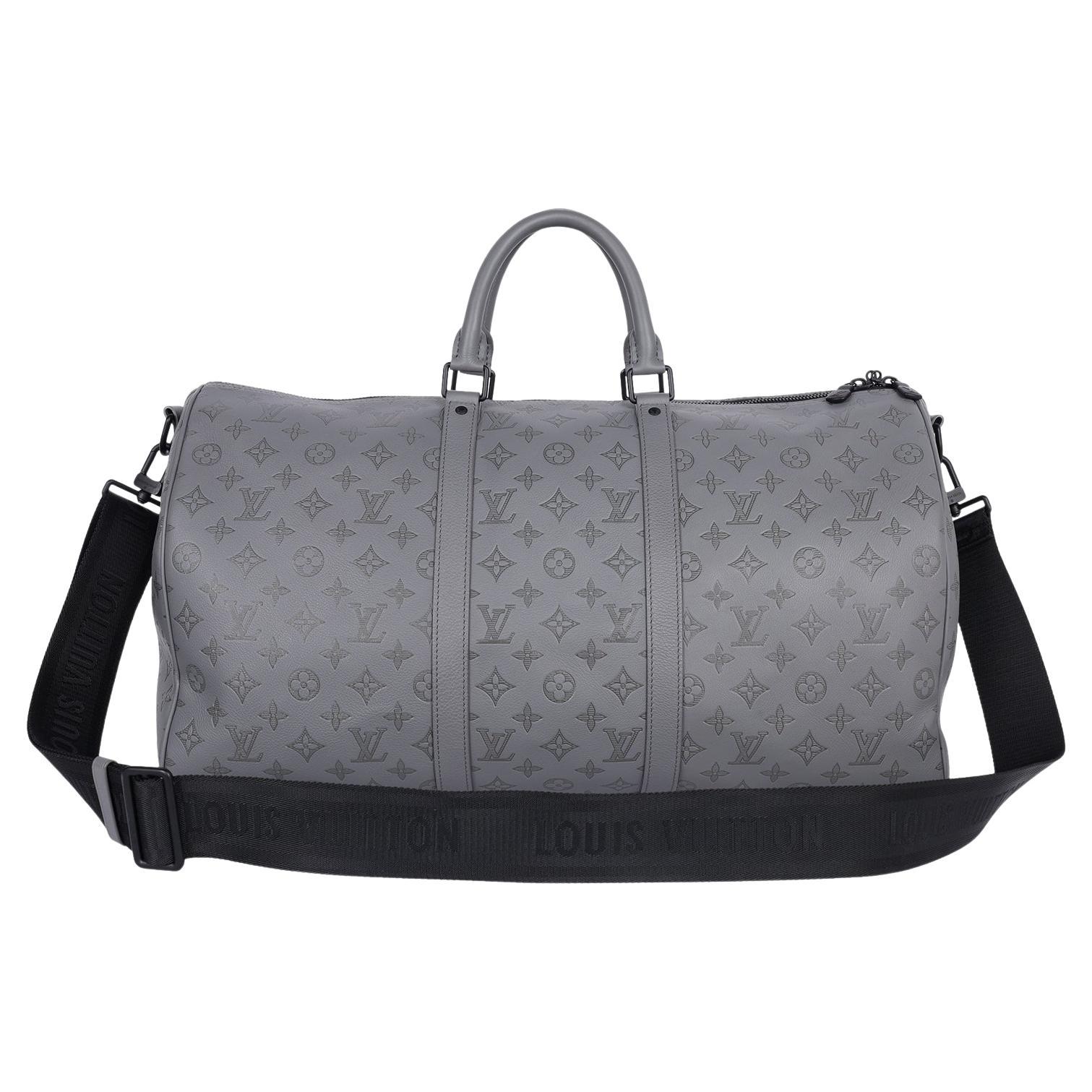 LOUIS VUITTON Keepall 50B Bandouliere Grey
