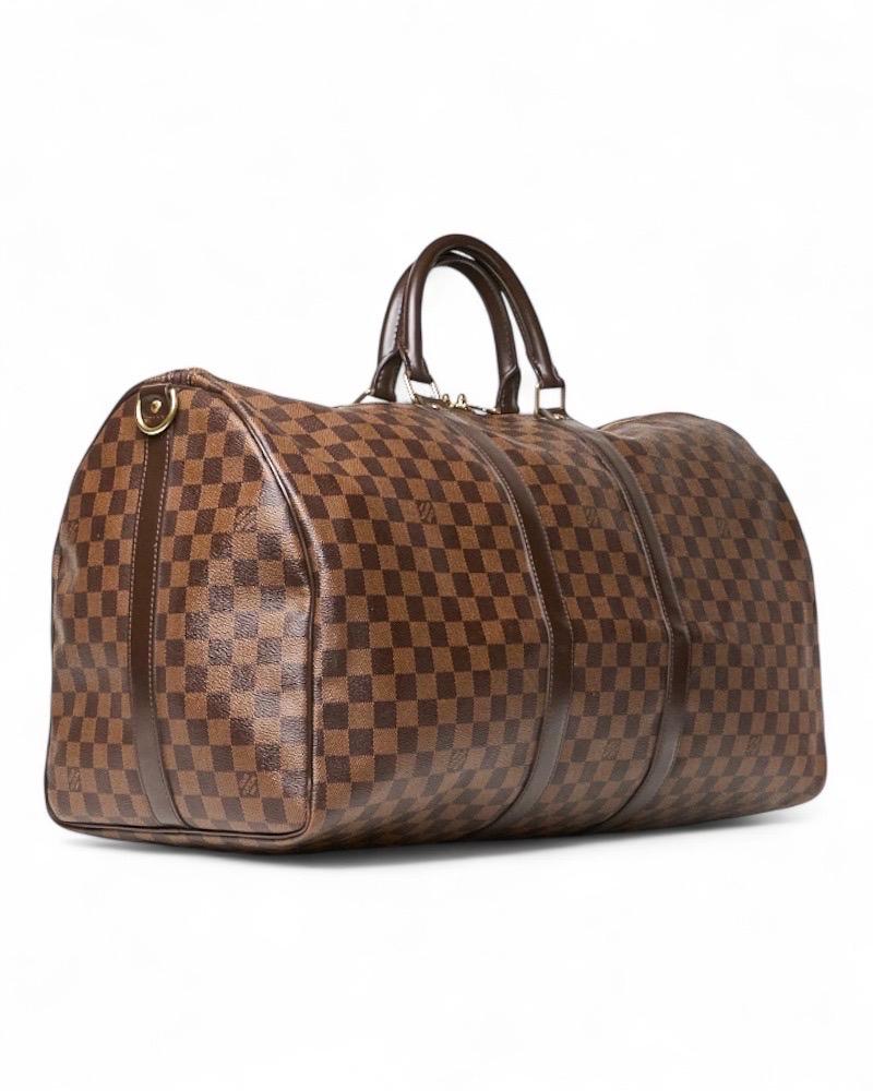 Louis Vuitton Keepall 55 Bandouliere Damier Ebene im Zustand „Gut“ im Angebot in Torre Del Greco, IT