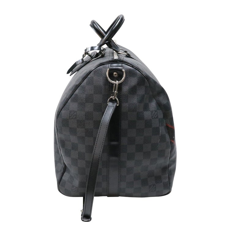 Handbag Louis Vuitton Boston Bag Keepall 55 Red Epi 122070045