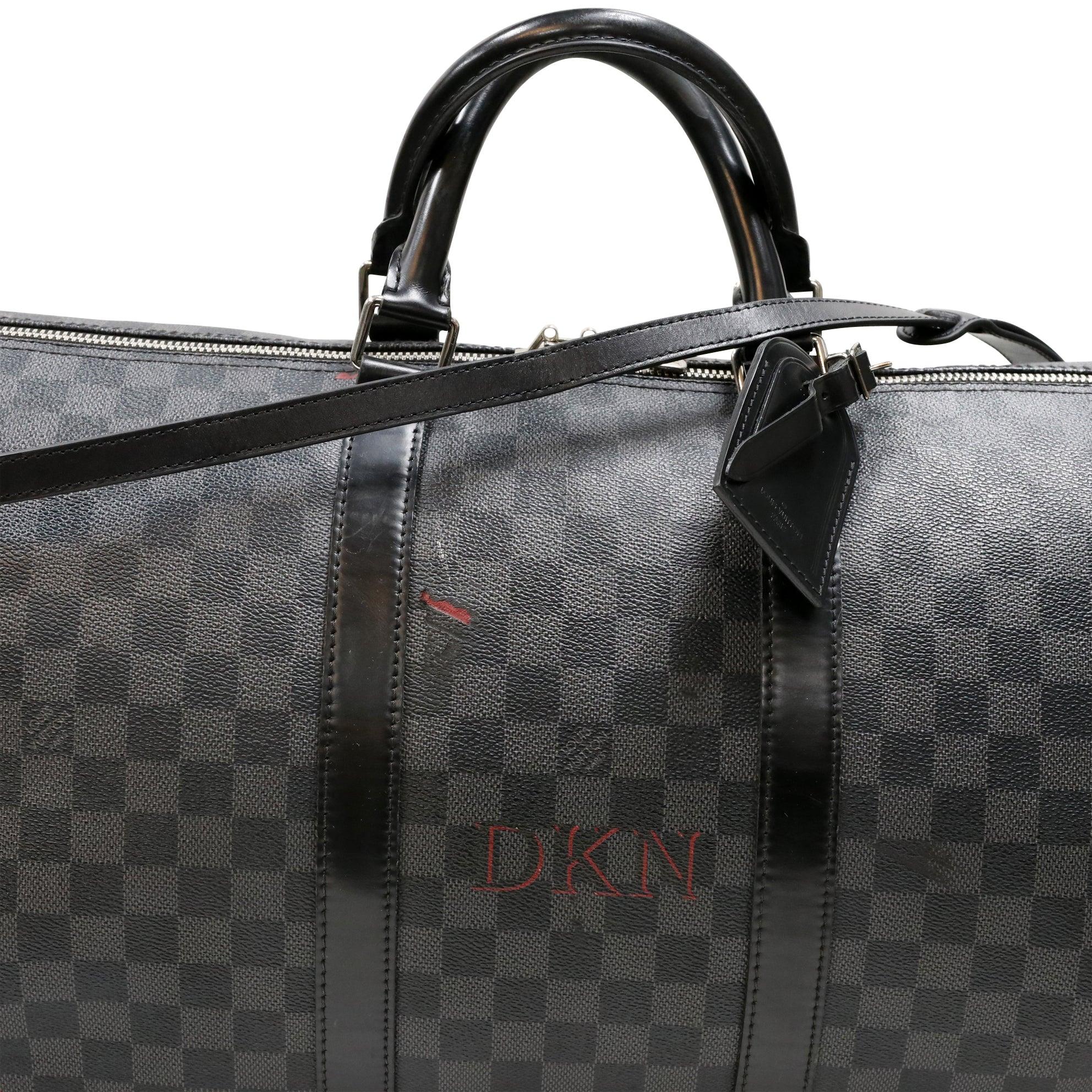 Women's Louis Vuitton Keepall 55 Damier Graphite Travel Bag LV-B1017P-A001
