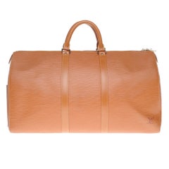 Louis Vuitton Keepall 55 in cognac épi leather