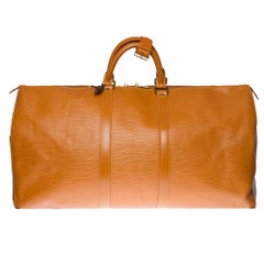 Louis Vuitton Keepall 55 in cognac épi leather