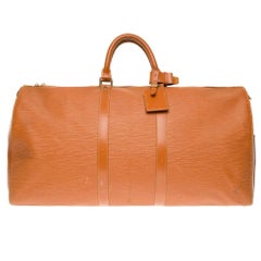 Louis Vuitton Keepall 55 in cognac épi leather