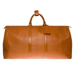 Louis Vuitton Keepall 55 in cognac épi leather