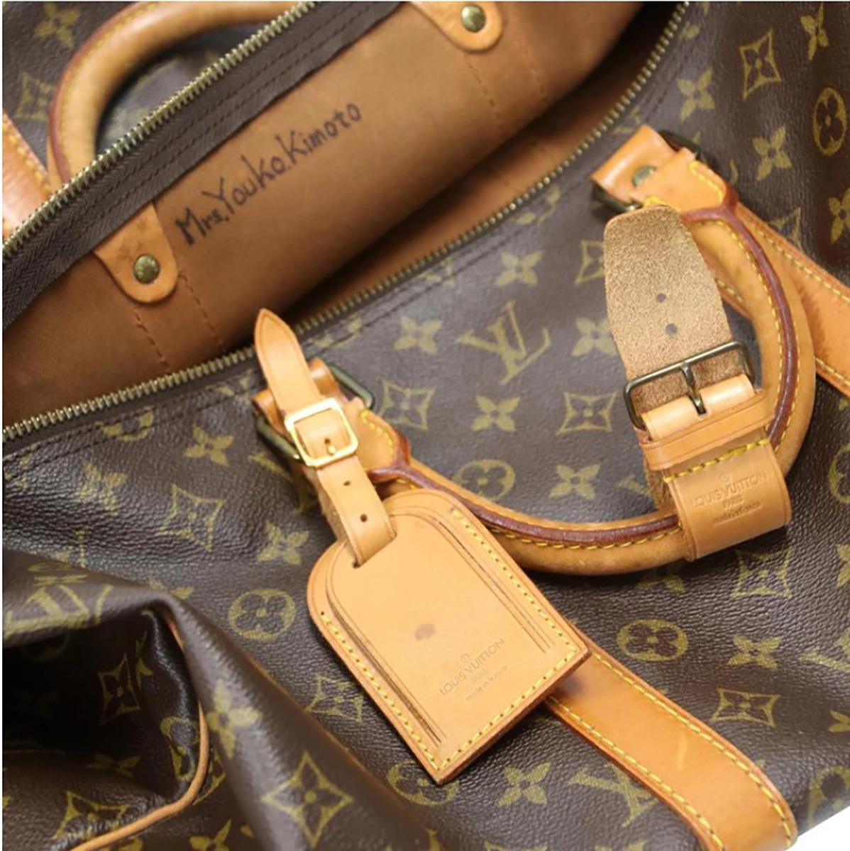 Men's Louis Vuitton Keepall 55 Monogram Canvas Travel Bag LV-0829N-0002