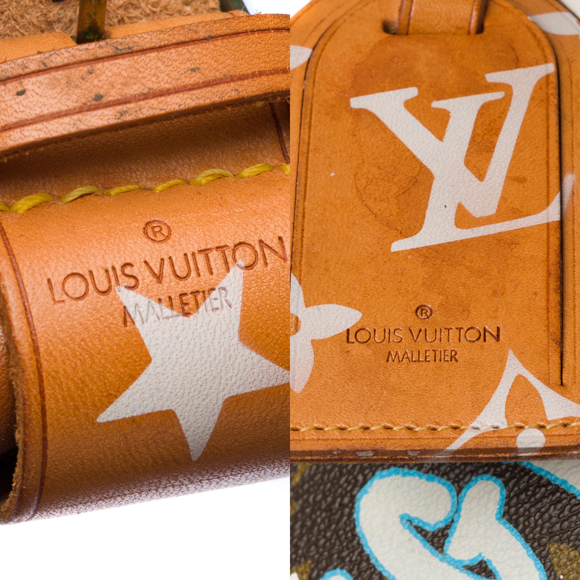 Women's or Men's Louis Vuitton Keepall 55 strap Travel bag customized 