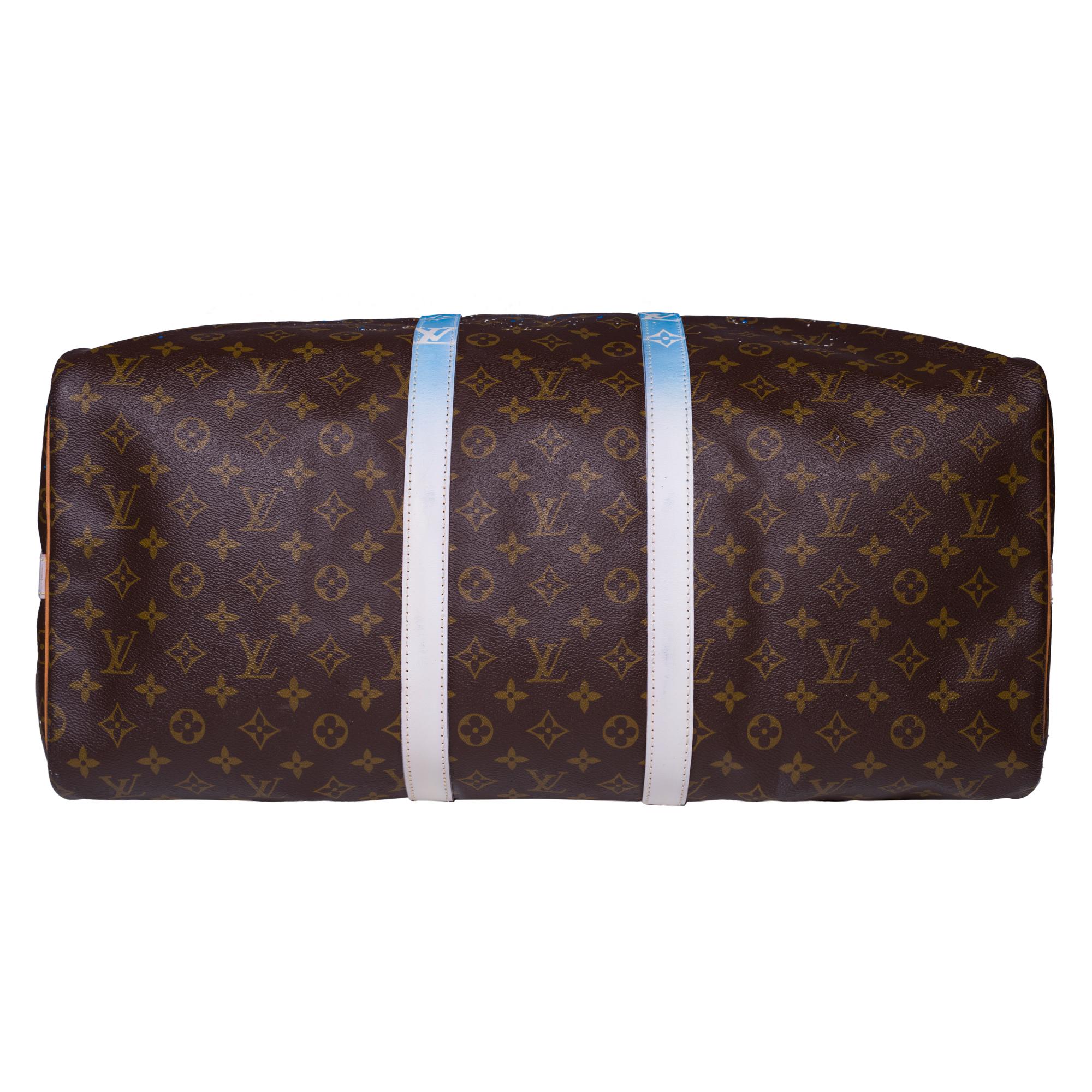 black louis vuitton duffle bag