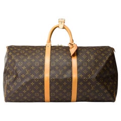 Louis Vuitton Keepall 55 Travel bag in brown Monogram canvas , GHW