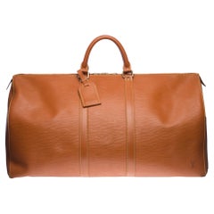 Louis Vuitton Keepall 55 Travel bag in cognac épi leather