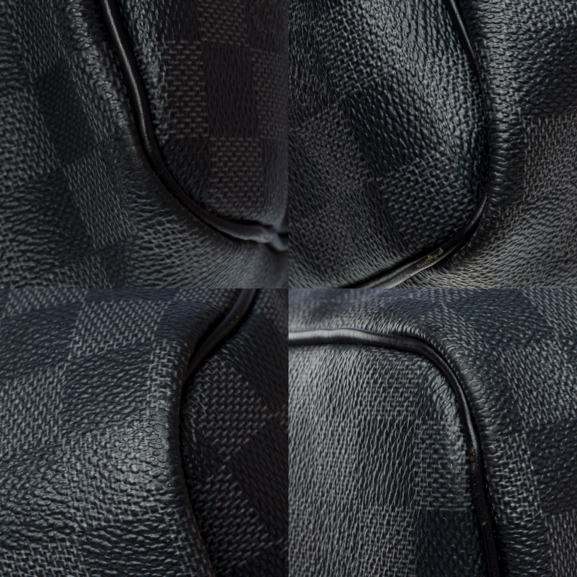 Louis Vuitton Keepall 55 travel bag in graphite checkered canvas, PHW 6