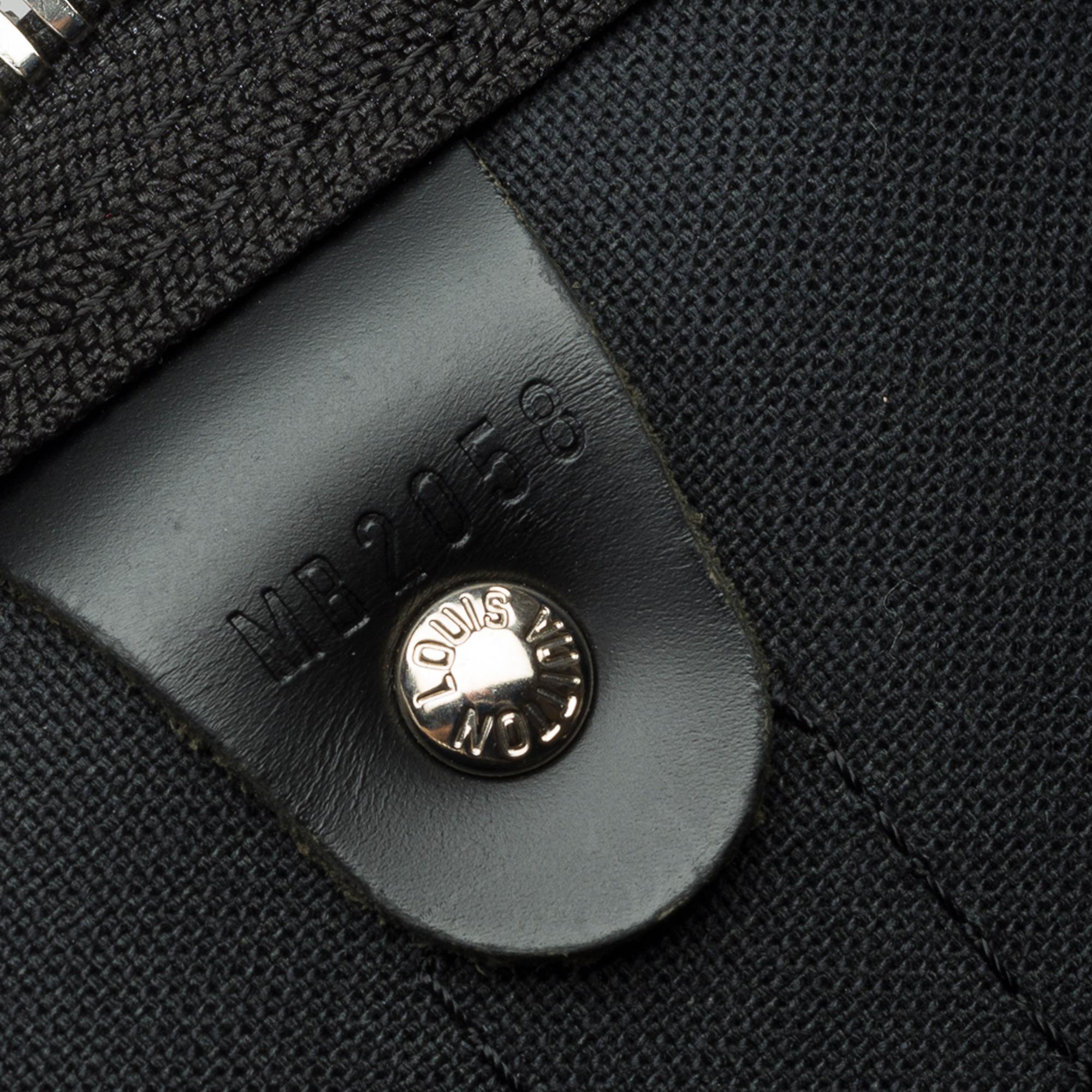Louis Vuitton Keepall 55 travel bag in graphite checkered canvas, PHW 2