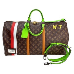 LOUIS VUITTON Keepall 55 Trunk L'Oeil Monogram Tavel Tasche Duffle