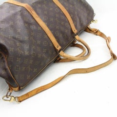 Louis Vuitton Keepall 60 866282 Brown Coated Canvas Weekend/Travel Bag