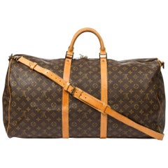 Vintage LOUIS VUITTON Keepall 60 in brown monogram canvas