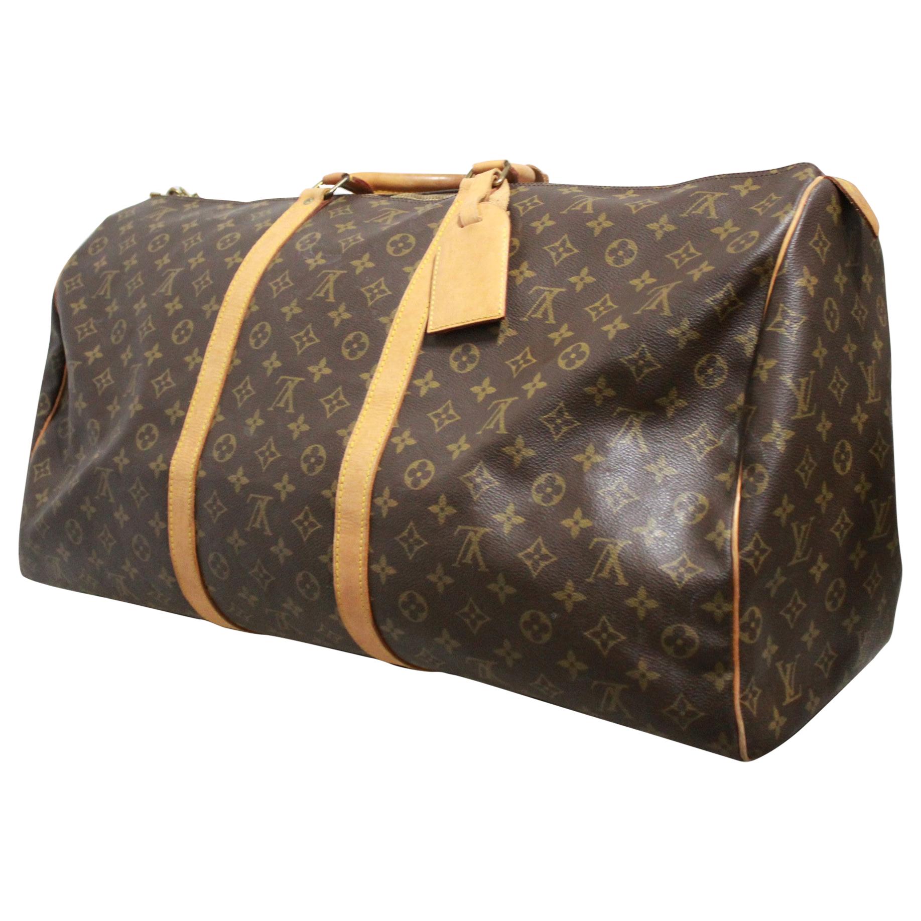 Louis Vuitton Keepall 60 in monogram canvas For Sale