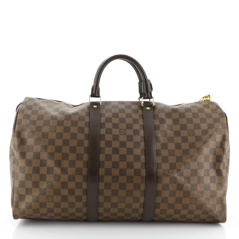 Louis Vuitton Keepall Bag Damier 50  In Good Condition In NY, NY