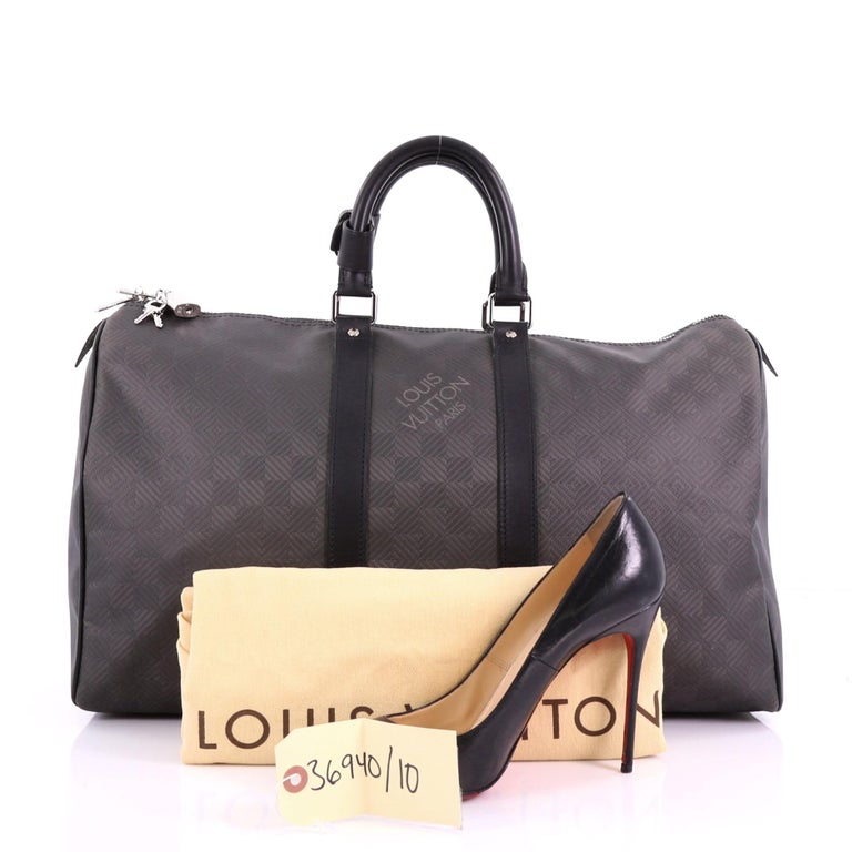 Louis Vuitton Keepall Bag Damier Carbone 45 at 1stdibs