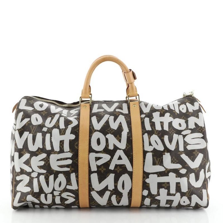 Louis Vuitton Keepall Bag Limited Edition Monogram Graffiti 50 at 1stdibs