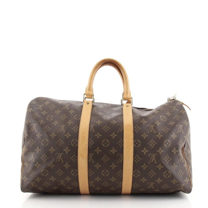 Gray Louis Vuitton Keepall Bag Monogram Canvas 45