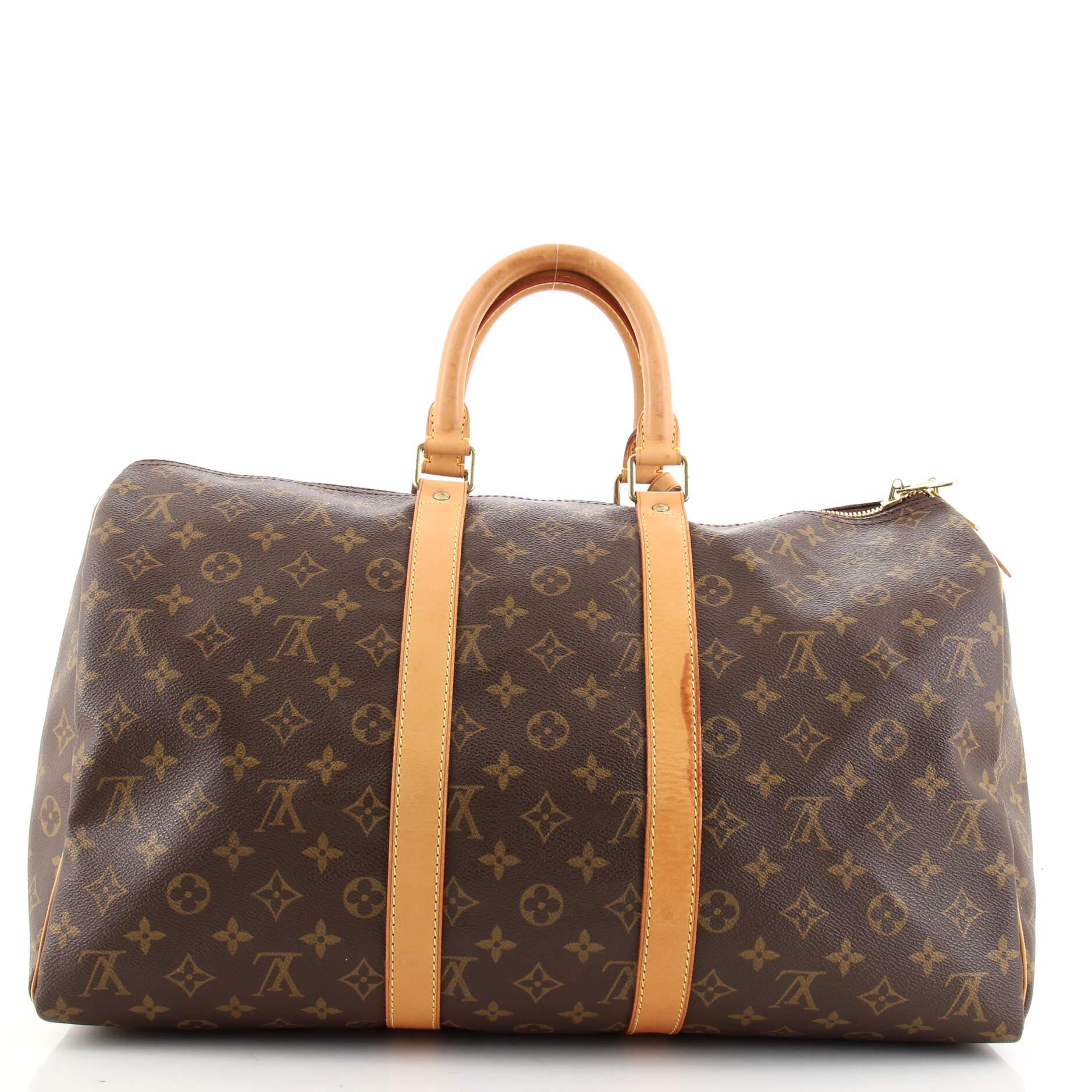 Brown Louis Vuitton Keepall Bag Monogram Canvas 45