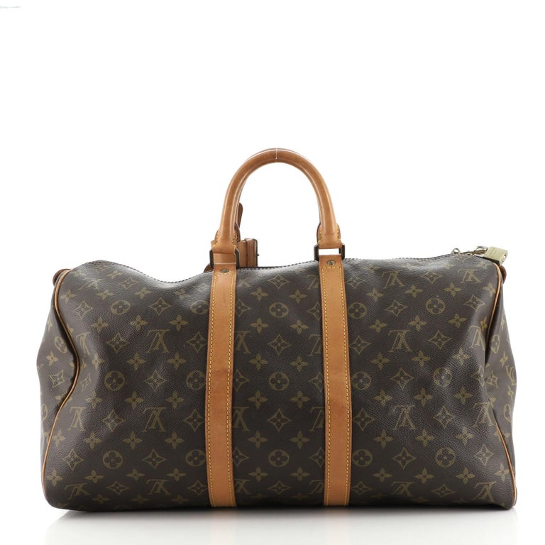 Louis Vuitton Keepall Bag Monogram Canvas 45 In Fair Condition For Sale In NY, NY