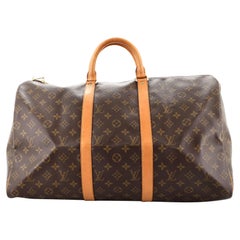 Louis Vuitton - Sac Keepall à monogramme en toile 50 Louis Vuitton - Sac Keepall à monogramme en toile 50