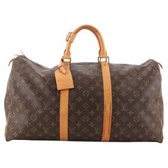 Louis Vuitton - Sac Keepall à monogramme en toile 50 Louis Vuitton - Sac Keepall à monogramme en toile 50