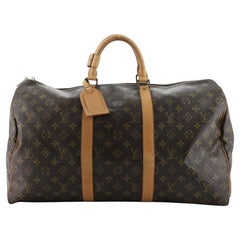 Louis Vuitton Keepall Tasche mit Monogramm aus Segeltuch 50 Louis Vuitton Keepall Tasche mit Monogramm aus Segeltuch 50