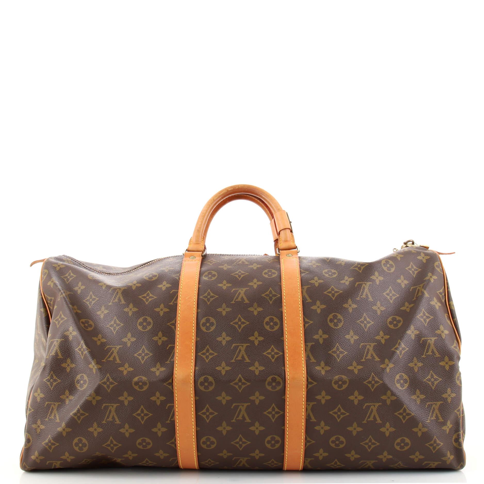 Brown Louis Vuitton Keepall Bag Monogram Canvas 55