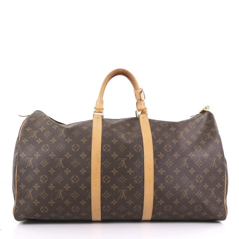 Louis Vuitton Keepall Bag Monogram Canvas 55 In Good Condition In NY, NY
