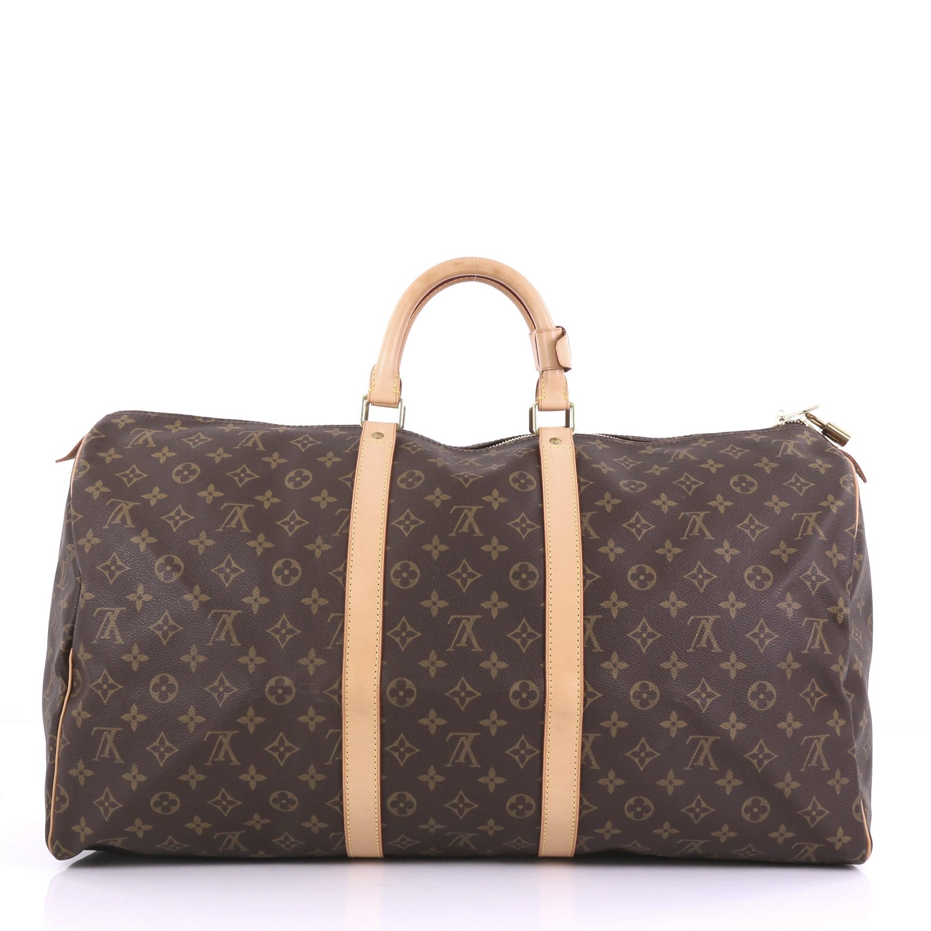 Louis Vuitton Keepall Bag Monogram Canvas 55 In Good Condition In NY, NY