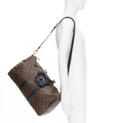 LOUIS VUITTON Keepall Bandouliare 45 Monogram Macassar braun schwarz carryall Tasche