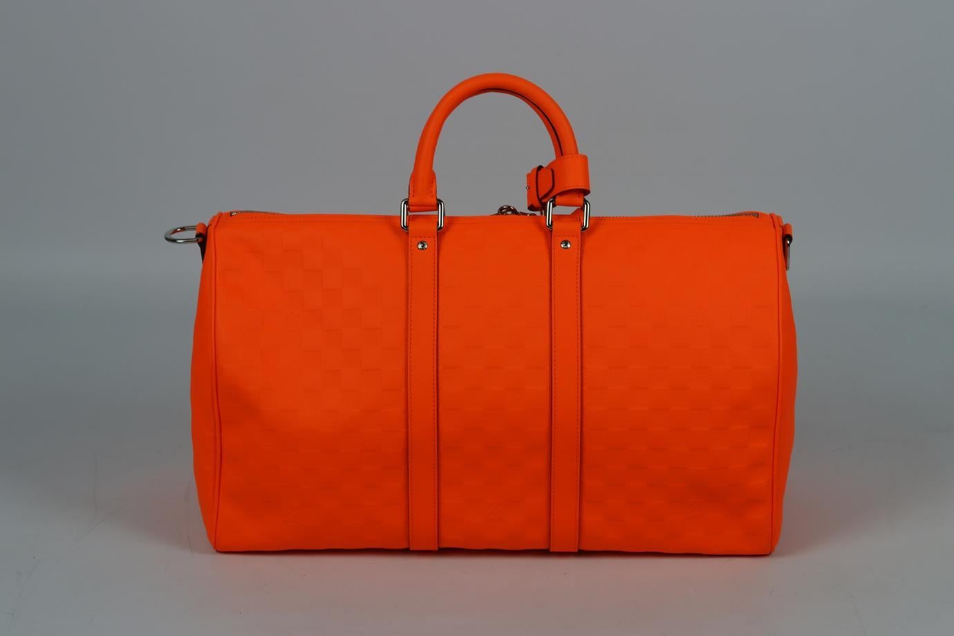 Women's Louis Vuitton Keepall Bandoulière 45 Damier Infini Leather Travel Bag