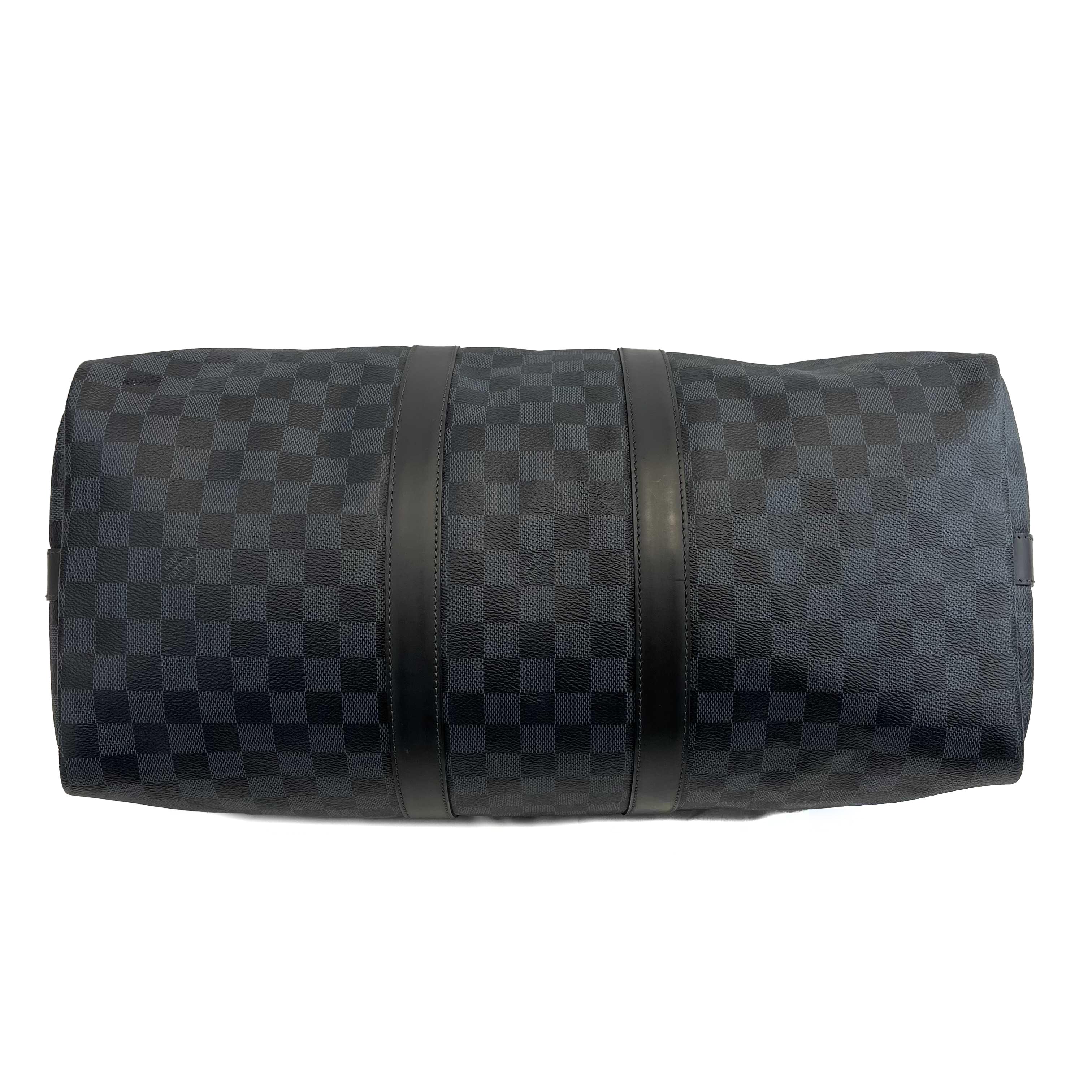 Louis Vuitton - Keepall Bandoulière 45 Danier Graphite Duffle w/ Shoulder Strap In Excellent Condition In Sanford, FL